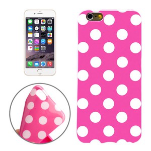 TPU Backcover H�lle gepunktet f�r Handy Apple iPhone 6 Pink / Wei�