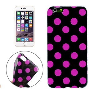 TPU Backcover H�lle gepunktet f�r Handy Apple iPhone 6 Schwarz / Pink