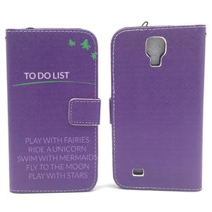 Handyh�lle Tasche f�r Handy Samsung Galaxy S4 TO DO LIST Lila