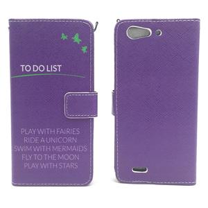 Handyh�lle Tasche f�r Handy ZTE Blade V6 TO DO LIST Lila