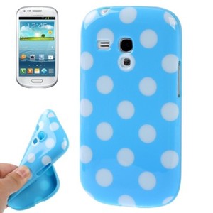 Schutzh�lle f�r Case Handy Samsung Galaxy S3 mini i8190 / i8195 / i8200 hellblau/wei�