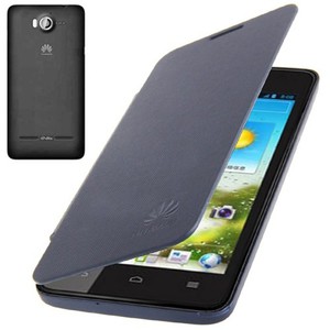 Schutzh�lle Quer Case f�r Handy Huawei Ascend G510 dunkelblau