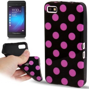 Schutzh�lle TPU Punkte Case f�r Handy Blackberry Z10