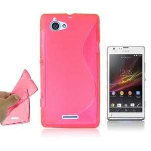 Handyh�lle Silikon Case (S-Curve) f�r Handy Sony Xperia L S36h C210X pink