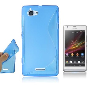 Handyh�lle Silikon Case (S-Curve) f�r Handy Sony Xperia L S36h C210X blau