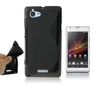 Handyh�lle Silikon Case (S-Curve) f�r Handy Sony Xperia L S36h C210X schwarz