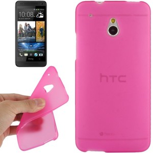 Schutzhlle TPU Case fr Handy HTC One mini M4 Pink Transparent
