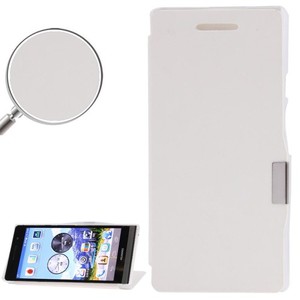 Handyh�lle Tasche f�r Huawei Ascend P6 wei� geb�rstet