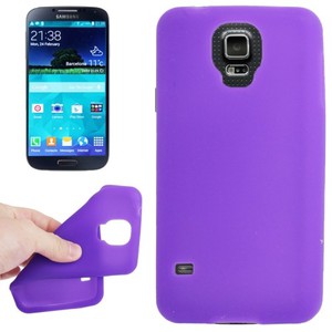 Schutzh�lle Silikon Case f�r Handy Samsung Galaxy S5 / S5 Neo lila / violett