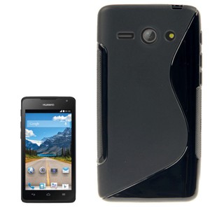 Handyhlle Silikon Case (S-Curve) fr Handy Huawei Ascend Y530 schwarz