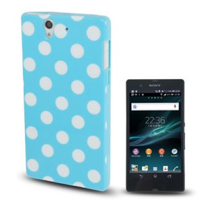 Schutzh�lle TPU Punkte Case f�r Handy Sony Xperia Z / L36H / C660X