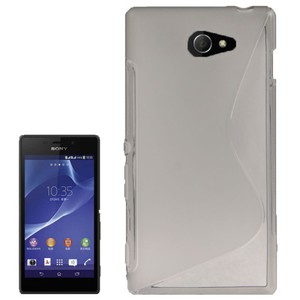 Handyhlle S Line TPU Tasche fr Sony Xperia M2 S50h Grau