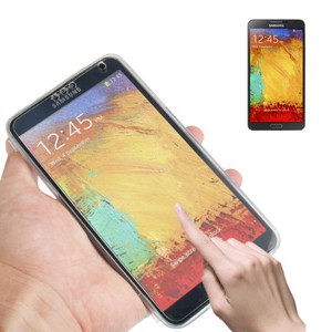 Handyhlle Flip Quer fr Handy Samsung Galaxy Note 3 Transparent