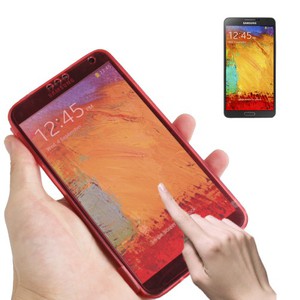 Handyhlle Flip Quer fr Handy Samsung Galaxy Note 3 Rot