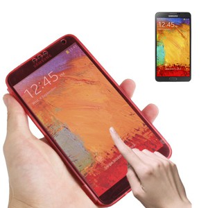Handyh�lle Flip Quer f�r Handy Samsung Galaxy Note 3 Rot