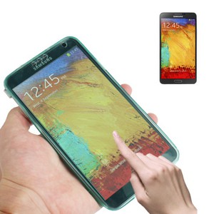 Handyhlle Flip Quer fr Handy Samsung Galaxy Note 3 Trkis
