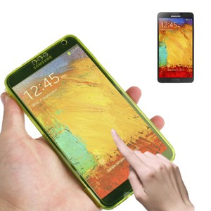 Handyhlle Flip Quer fr Handy Samsung Galaxy Note 3 Gelb