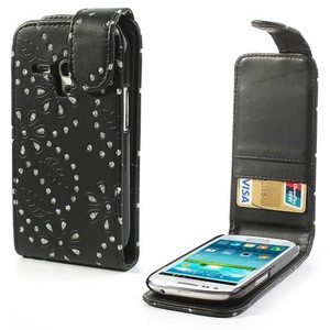  Handyh�lle Strass f�r Case Handy Samsung Galaxy S3 mini i8190 / i8195 / i8200 Schwarz