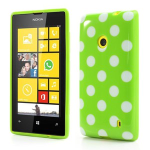 Schutzh�lle TPU Case f�r Handy Nokia Lumia 520 525 Gr�n / Wei�