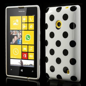 Schutzh�lle TPU Case f�r Handy Nokia Lumia 520 525 Wei� / Schwarz