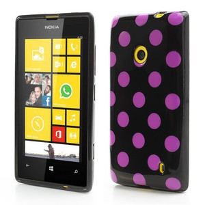 Schutzhlle TPU Case fr Handy Nokia Lumia 520 525 Schwarz / Pink