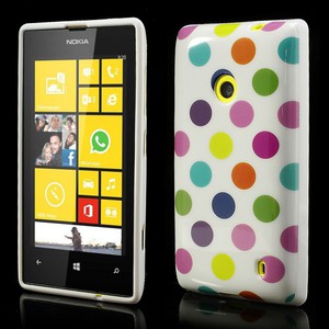 Schutzhlle TPU Case fr Handy Nokia Lumia 520 525 Wei / Bunt