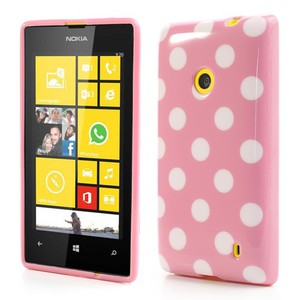 Schutzhlle TPU Case fr Handy Nokia Lumia 520 525 Rosa / Wei