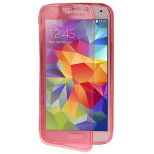 Handyh�lle Flip Quer f�r Handy Samsung Galaxy S5 / S5 Neo Rosa