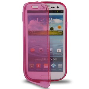 Handyhlle Flip Quer fr Handy Samsung Galaxy S3 Pink