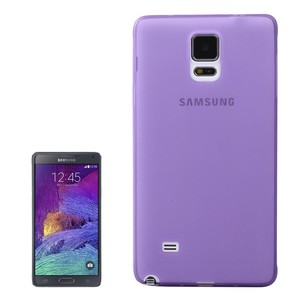 Schutzh�lle Case Ultra D�nn 0,3mm f�r Handy Samsung Galaxy Note 4 SM-N910 Lila / Violett Transparent