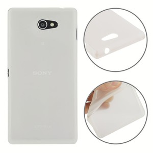 Handyh�lle TPU Tasche f�r Sony Xperia M2 S50h Transluzent Wei�