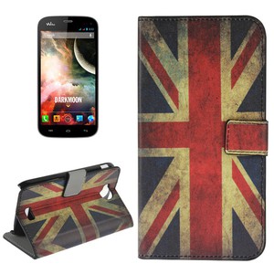 Schutzh�lle Handytasche (Flip Quer) f�r Handy Wiko Darkmoon Retro Fahne England