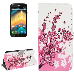 Schutzhlle Handytasche (Flip Quer) fr Handy Wiko Barry Winter Blumen