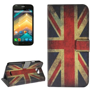 Schutzhlle Handytasche (Flip Quer) fr Handy Wiko Barry Retro Fahne England