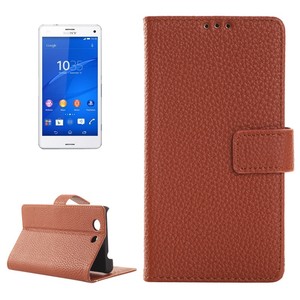 Schutzh�lle Handytasche (Flip Quer) f�r Handy Sony Xperia Z3 Compact Braun