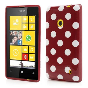 Schutzhlle TPU Case fr Handy Nokia Lumia 520 525 Rot / Wei