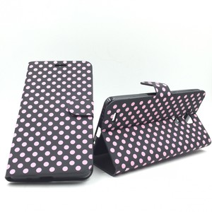 Schutzh�lle Tasche (Flip Quer) f�r Handy Huawei Ascend Mate 7 Schwarz / Pink