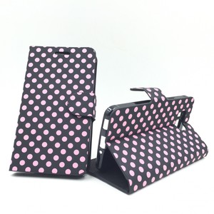 Schutzh�lle Tasche (Flip Quer) f�r Handy Samsung Galaxy Alpha SM-G850F Schwarz / Pink