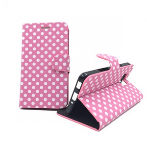 Schutzh�lle Tasche (Flip Quer) f�r Handy Samsung Galaxy Alpha SM-G850F Rosa / Wei�
