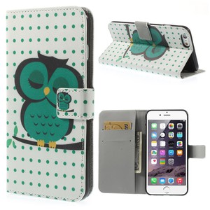 Handyh�lle Tasche f�r Handy Apple iPhone 6 Plus Dicke Eule auf Ast