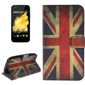 Handyh�lle Tasche f�r Handy Wiko Sunset Retro Fahne England