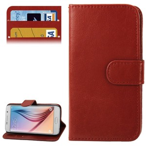 Schutzh�lle Handytasche (Flip Quer) f�r Handy Samsung Galaxy S6 Braun