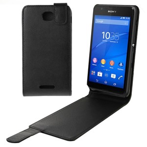 Handyh�lle Schutztasche f�r Handy Sony Xperia E4 Flipcase Schwarz