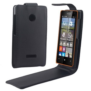 Handyhlle Schutztasche fr Handy Microsoft Lumia 435 Flipcase Schwarz