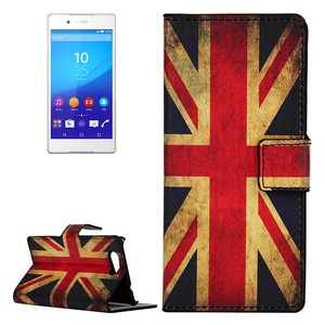 Handyh�lle Tasche f�r Handy Sony Xperia Z4 Compact Retro Fahne England / UK