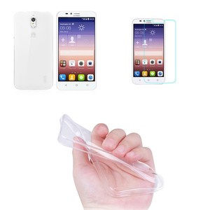 Huawei Y625 Case Handy H�lle Schutz Tasche Ultra D�nn nur 0,3 mm Case Cover Schutzh�lle Schale + Panzer Glas Echtglas Display Schutz