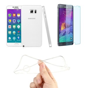 Samsung Galaxy Note 5 Case Handy Hlle Schutz Tasche Ultra Dnn nur 0,3 mm Case Cover Schutzhlle Schale + Panzer Glas Echtglas Display Schutz