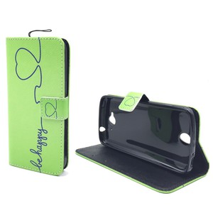Handyh�lle Tasche f�r Handy ZTE Blade L3 Be Happy Gr�n