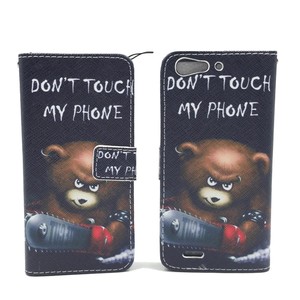 Handyh�lle Tasche f�r Handy ZTE Blade V6 Schriftzug B�r mit Kettens�ge