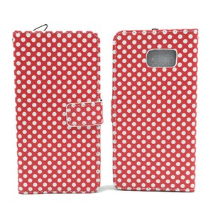 Handyh�lle Tasche f�r Handy Samsung Galaxy S6 Edge Plus Polka Dot Rot